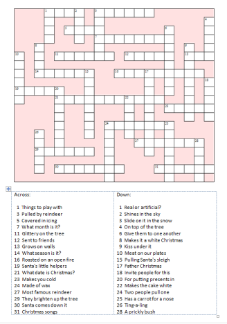 Crossword puzzle